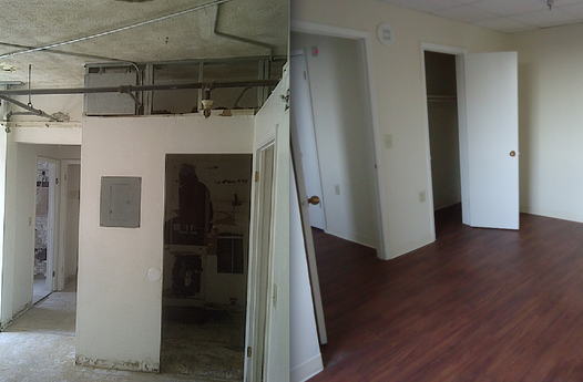 Briarcliff apartment before and after